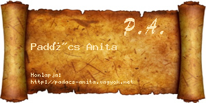 Padács Anita névjegykártya